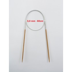 AGULHA CIRCULAR BAMBU/ACO 60CM - 3 0MM