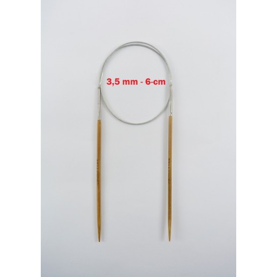 AGULHA CIRCULAR BAMBU/ACO 60CM - 3 5MM