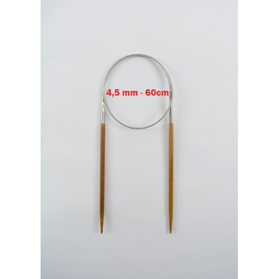 AGULHA CIRCULAR BAMBU/ACO 60CM - 4 5MM