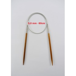 AGULHA CIRCULAR BAMBU/ACO 60CM - 5 0MM