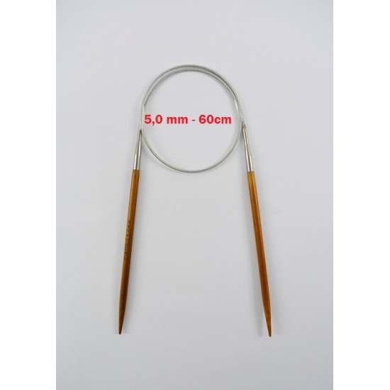 AGULHA CIRCULAR BAMBU/ACO 60CM - 5 0MM
