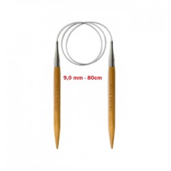AGULHA CIRCULAR BAMBU/ACO 80CM - 9 0MM