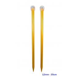 AGULHA TRICO ALUMINIO COLOR 12.0MM 35CM
