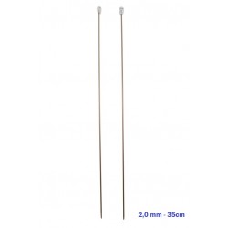 AGULHA TRICO ALUMINIO COLOR 2.0MM 35CM