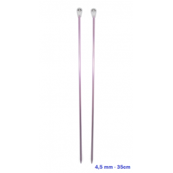 AGULHA TRICO ALUMINIO COLOR 4.5MM 35CM