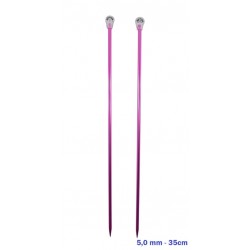 AGULHA TRICO ALUMINIO COLOR 5.0MM 35CM