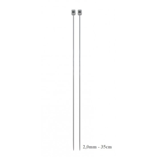 AGULHA TRICO ALUMINIO 2.0MM 35CM