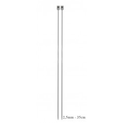 AGULHA TRICO ALUMINIO 2.5MM 35CM