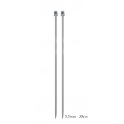 AGULHA TRICO ALUMINIO 5.5MM 35CM