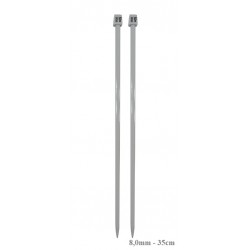 AGULHA TRICO ALUMINIO 8.0MM 35CM
